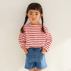 VAVKID'S 兒童簡約條紋長袖上衣