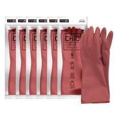 Home edition MYUNGJIN 別緻的橡膠手套牛, 紅燈, 小(S), 6套