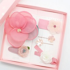 花朵粉色髮夾套裝