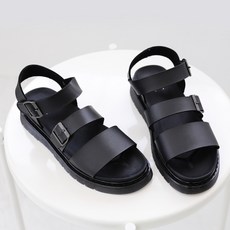 氣墊雙層底雙扣帶情侶涼鞋