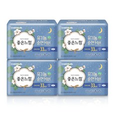 좋은느낌 유기농순면 뉴 생리대 날개형, 오버나이트, 10개입, 4개