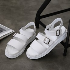 氣墊雙層底雙扣帶情侶涼鞋