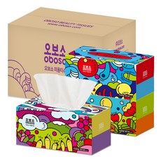 오보소 그래피티 미용티슈 2겹 3종세트 250매, 4세트