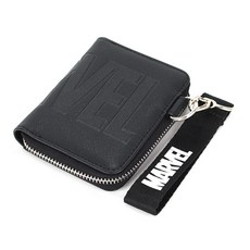 WINGHOUSE 漫威Logo壓紋雙層短夾零錢包