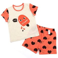 Maykids 孩童簡約酷炫印花居家5分褲套裝