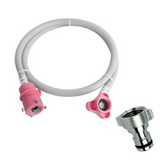 一鍵式熱水用洗衣機水管 1.3M, 1個