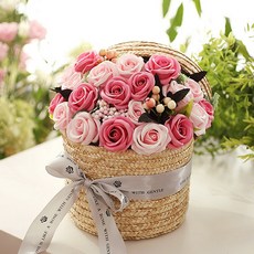 Easy Ple人造花肥皂花通勤籃 ver3, 粉色的