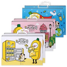 POPO FANCY Lululala 速寫本藍色 2p + 粉色 2p + 黃色 2p 套組, 345 x 245 毫米, 21張