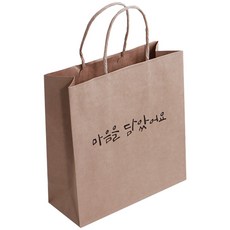 마음을 담았어요 크라프트 쇼핑백, 혼합색상, 10개