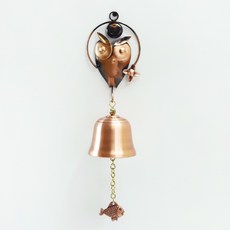 復古簡約貓頭鷹單個門鈴, 混合色