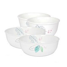 Corelle 康寧 植物印花餐碗組, 混色, 飯碗 2入+大碗 2入