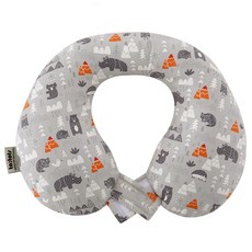 투토츠 사계절 카시트 유아 목베개, 주토피아 그레이, 1개