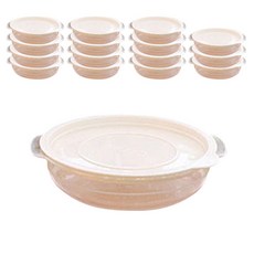 가쯔 심플쿡 냉동밥 전자렌지용기 아이보리 400ml, 16개, 단품