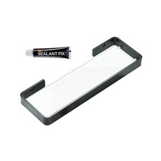 MONACO OLIVE 金屬線方形鐵玻璃車床+密封膠固定, 黑色的