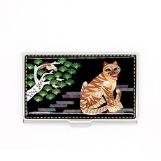 阿里郎 松下猛虎圖 螺鈿名片盒, 1個