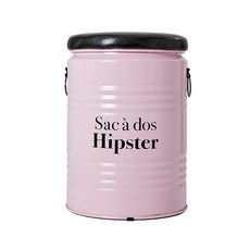 씨에스리빙 힙스터 드럼 스툴, 핑크, 1개