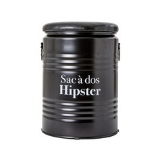 씨에스리빙 힙스터 드럼 스툴, 블랙, 1개