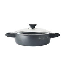 L'assiette Kann IH感應雙耳5層塗層不沾淺鍋, 24cm, 混色