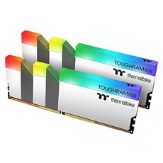 써멀테이크 DDR4 16G PC4-32000 CL19 TOUGHRAM RGB 화이트 데스크탑용 세트, R022D408GX2-3200C16A