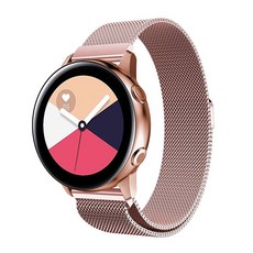 Galaxy Active 1/2/Watch3金屬錶帶 20mm 40/41/42mm通用, 玫瑰金, 1個