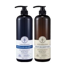 Dr.SEED 潔淨香氛洗髮精 1L+蜂蜜牛奶沐浴乳組 芒果香 1L, 1組