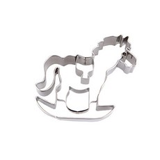 搖搖馬造型餅乾切模, 單色, 1個