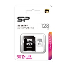 Silicon Power 廣穎電通 micro SDXC Class10 Superior UHS-I 4K U3 A2 V30, 128GB, 1個