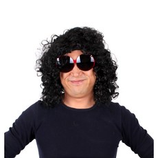 Michael假髮+圓形眼鏡, 紅色（眼鏡）