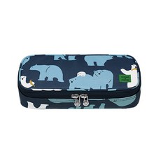 Victoria&Friends 圖案鉛筆盒, Polarbear Navy, 1入