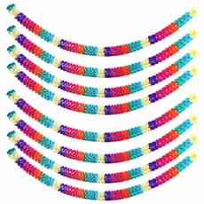 LivingDA 彩虹圓形小掛旗 8入, 混合顏色