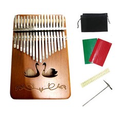 JSCOMPANY 卡林巴天鵝+小包+調音錘+鍵盤貼+刻度線套組, 天鵝