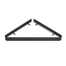 모나코올리브 메탈라인 삼각 철제 코너 유리선반, 블랙, 1개