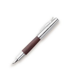 FABER-CASTELL 輝柏 e-motion 木質鋼筆, F, 深棕色
