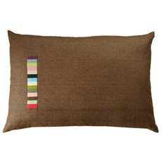 棉麻混紡棉花超大坐墊, 深棕色