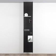 타공판 인테리어 철제파티션 40cm 결합형 120cm + 120cm, 블랙