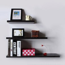 21C Trend 150 一字型壁架 3件組, 黑色, 3層