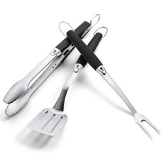 웨버 조리 집게 + 뒤집개 + 포크 세트, 혼합색상, 1세트