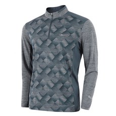 PRO WORLD CUP 男款馬賽克風涼感拉鍊長袖T恤 Q120-3105~06