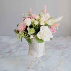 MORIANN Harmony 金框保存康乃馨中心裝飾品, 粉色的, 1套