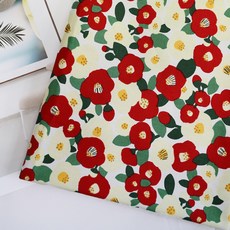 BED&DECO 繽紛印花牛津布, 山茶象牙
