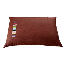 棉麻混紡棉花超大坐墊, 紅棕色