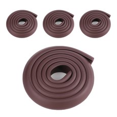 邊角保護墊 一般, 4個, 深胡桃木色