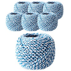 indigoshop 麻繩 7p, 白色 藍色, 18m