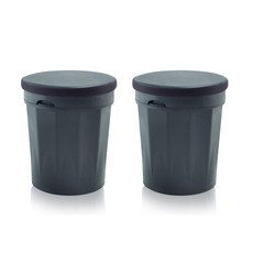 탑체어 다용도 수납의자 가죽형 2p, 블랙