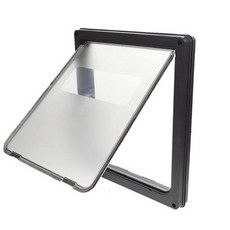 大型犬寵物門的簡易檢修門, 黑色的