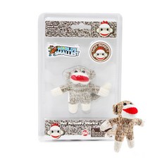 월드스몰레스트 삭스몽키 피규어, 8cm, 빨강, 1개