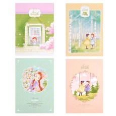 Flyingwhales 紅頭髮安妮情感文具套組 4, 樺木, 快樂的一天, 朋友, 綠色屋頂, 1套