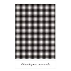 도나앤데코 일라 체크 페이퍼 기프트백 20p + 땡큐소머치 스티커 20p, 블랙(기프트백), 투명(스티커), 1세트