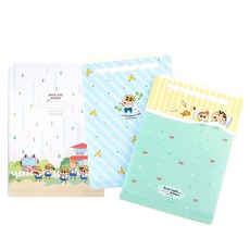 Flyingwhales 蠟筆小新樣式5分頁標籤筆記本 Ver2, 晚安，朋友，花jjanggu, 3個