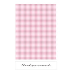 Donna&deco Illa 格紋紙質禮物袋 20入 + Thank you so much 貼紙 20入, 粉彩粉色(禮物袋), 透明(貼紙), 1套